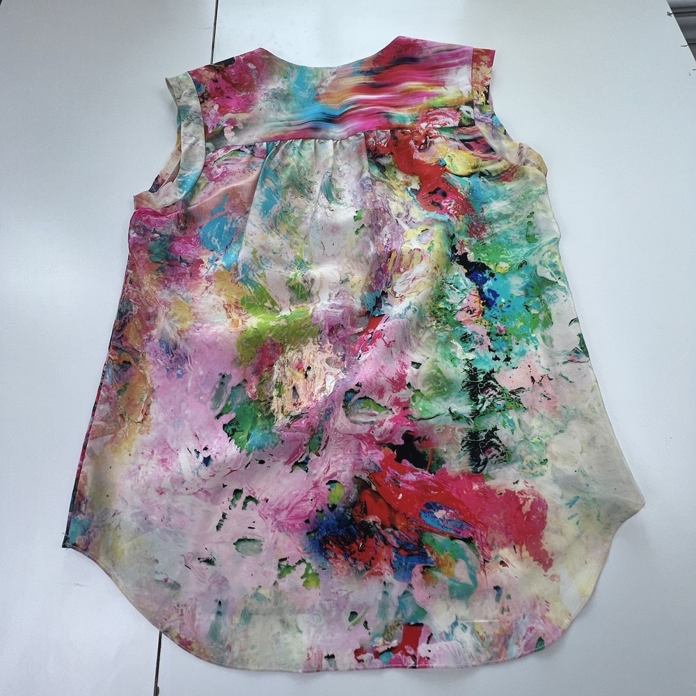 Amanda Uprichard Small  100% Silk Sleeveless Blouse - Picture 5 of 10